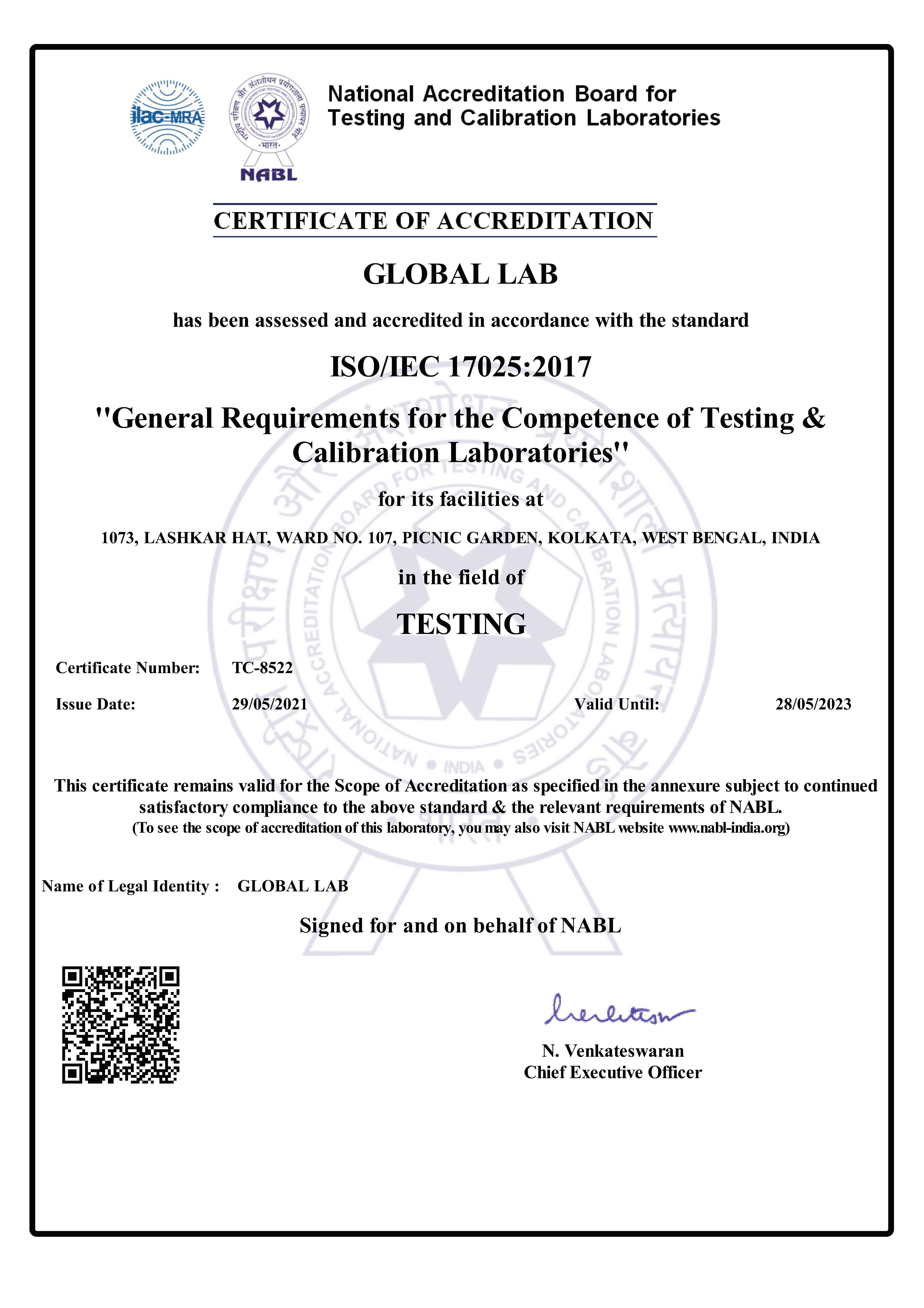 Kolkata Lab Testing