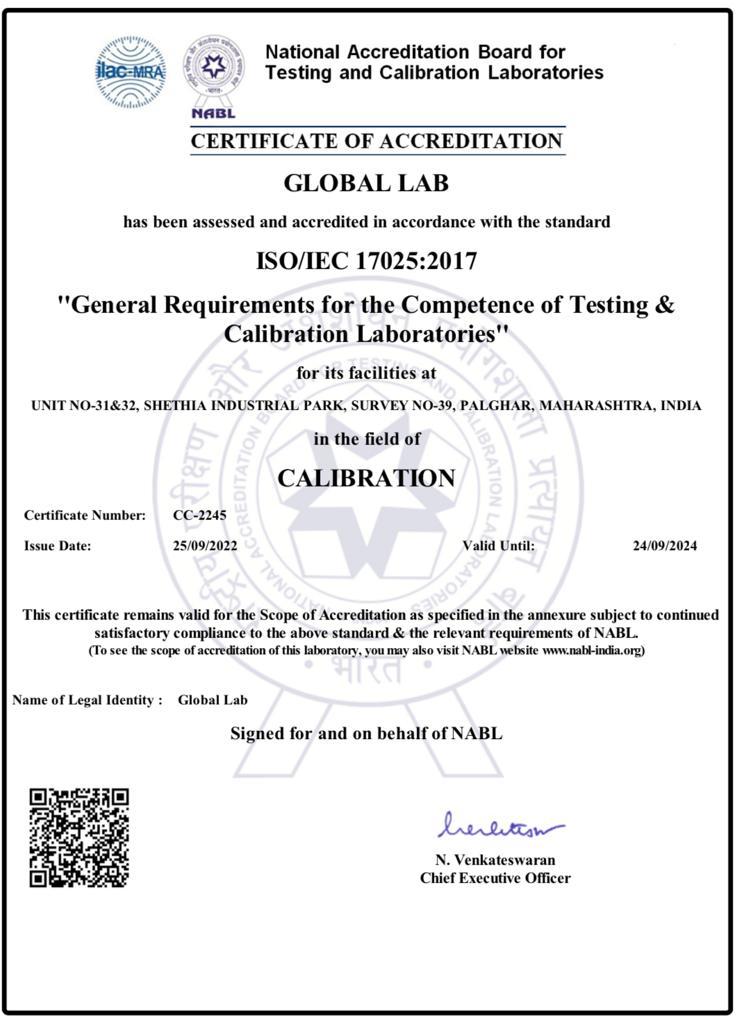 Mumbai Lab Calibration